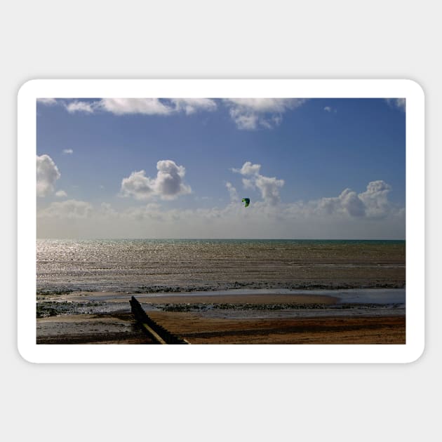 Angmering on Sea Beach Sussex England Sticker by AndyEvansPhotos
